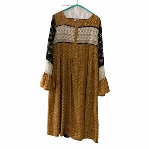 Hailey & Co two tone dress floral print size Large